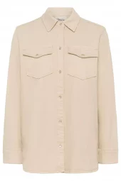 My Essential Wardrobe Dagmar 157 denim shirt, beige