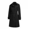 Vannucci Ladie's Coat, vanntett trenchcoat, sort