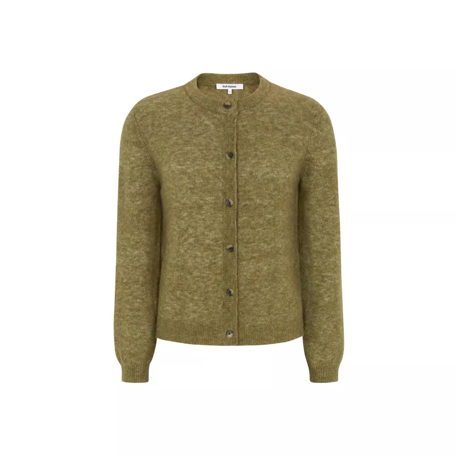 Soft Rebels Allison O-neck Cardigan knit, grønn