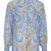 Isay Lotta Smock Shirt, blå paisley