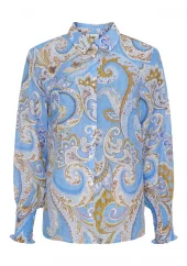 Isay Lotta Smock Shirt, blå paisley