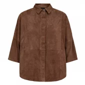 Depeche Tenna Dep, Suede Shirt, brun