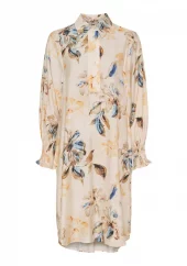 Isay Ane Printed Dress, lys beige
