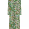 Isay Lotta Shirt Dress, grønn paisley