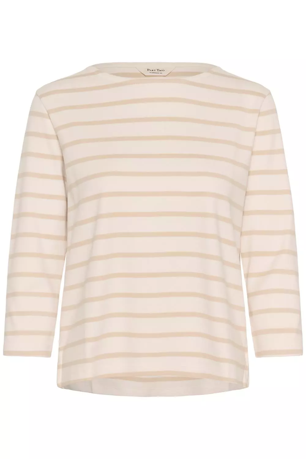 Part Two Nela TS, offwhite/beige stripet