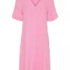 Isay Pearl Ballon Sleeve Dress, rosa
