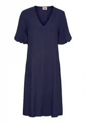 Isay Pearl Baloon Sleeve Dress, marineblå