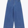 Please Jane Denim Cropped, high wide, denimblå