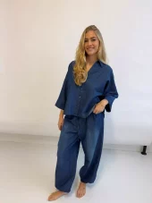 Continue Augusta Chambre, mørk denimblå