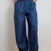 Continue Signe Chambre Pants, ,mørk denimblå