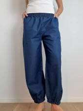 Continue Signe Chambre Pants, ,mørk denimblå