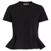 Vila Vivelmera O-neck Peplum T-shirt, sort