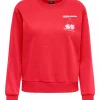 JDY Nanna Life L/S text sweat jrs, rød