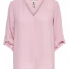 JDY Divya Life 3/4 Top, lys rosa