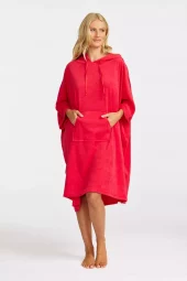 Damella of Sweden, bade poncho, rød