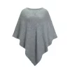 Vanucci Poncho strikket, mørk grø