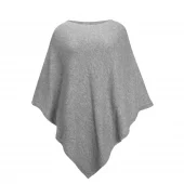 Vannucci Poncho strikket, beige