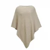 Vannucci Poncho strikket, camel