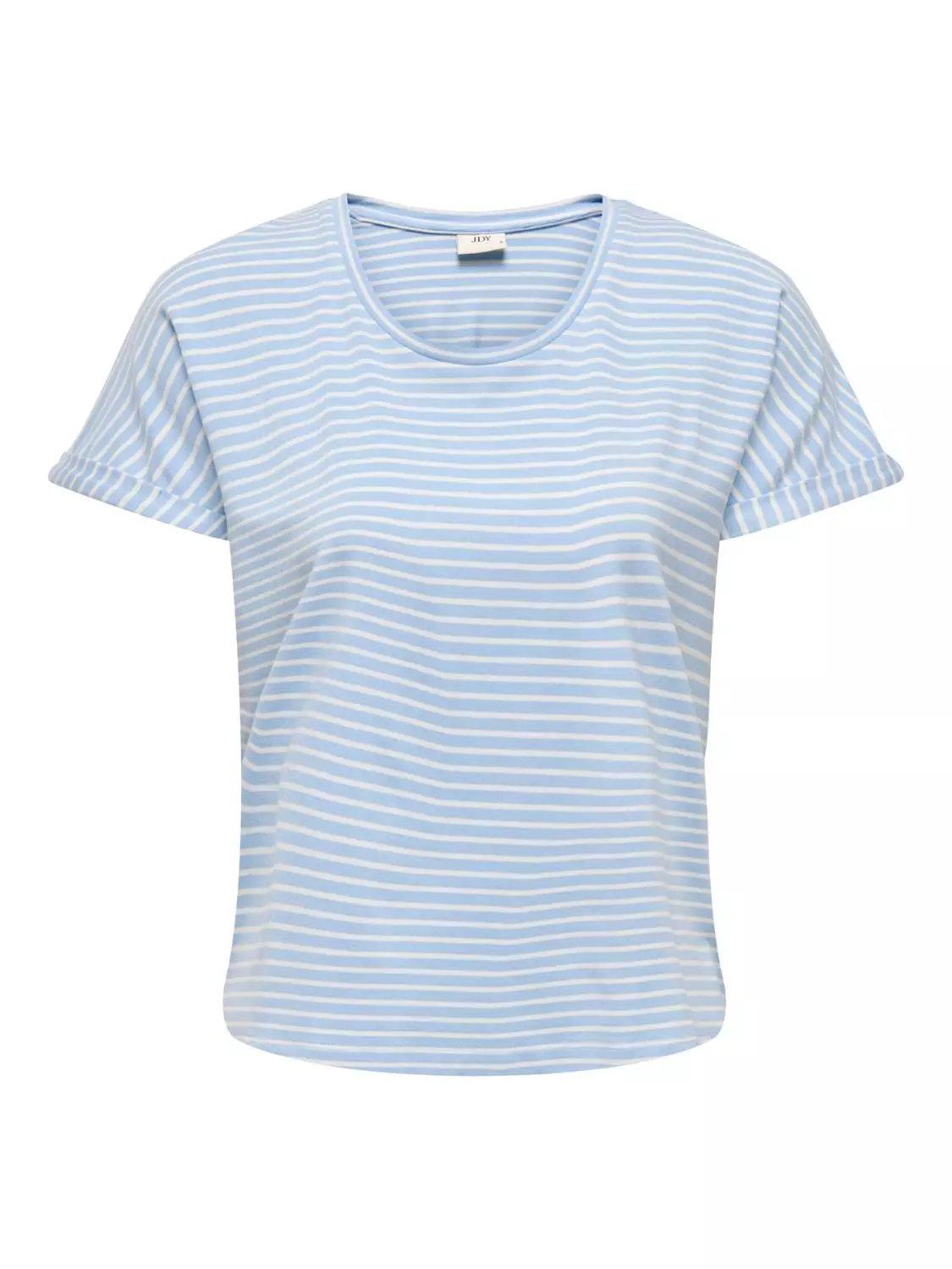 JDY Sissy S/S o-neck top jrs, blå/hvit stripete