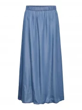 JDY Jasper MW maxi skirt, denimblå