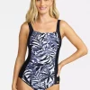 Damella of Sweden Badedrakt, black/white/blue