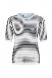 Kaffe Kalizza narrow striped pullover, blå stripete