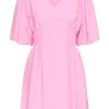 Kaffe Kaneema Short Dress, V-hals kjole, rosa