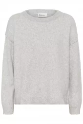 My Essential Wardrobe Paloma Fine Knit Pullover, lys grå