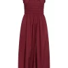Part Two Borgnette Dress, midi kjole, rød