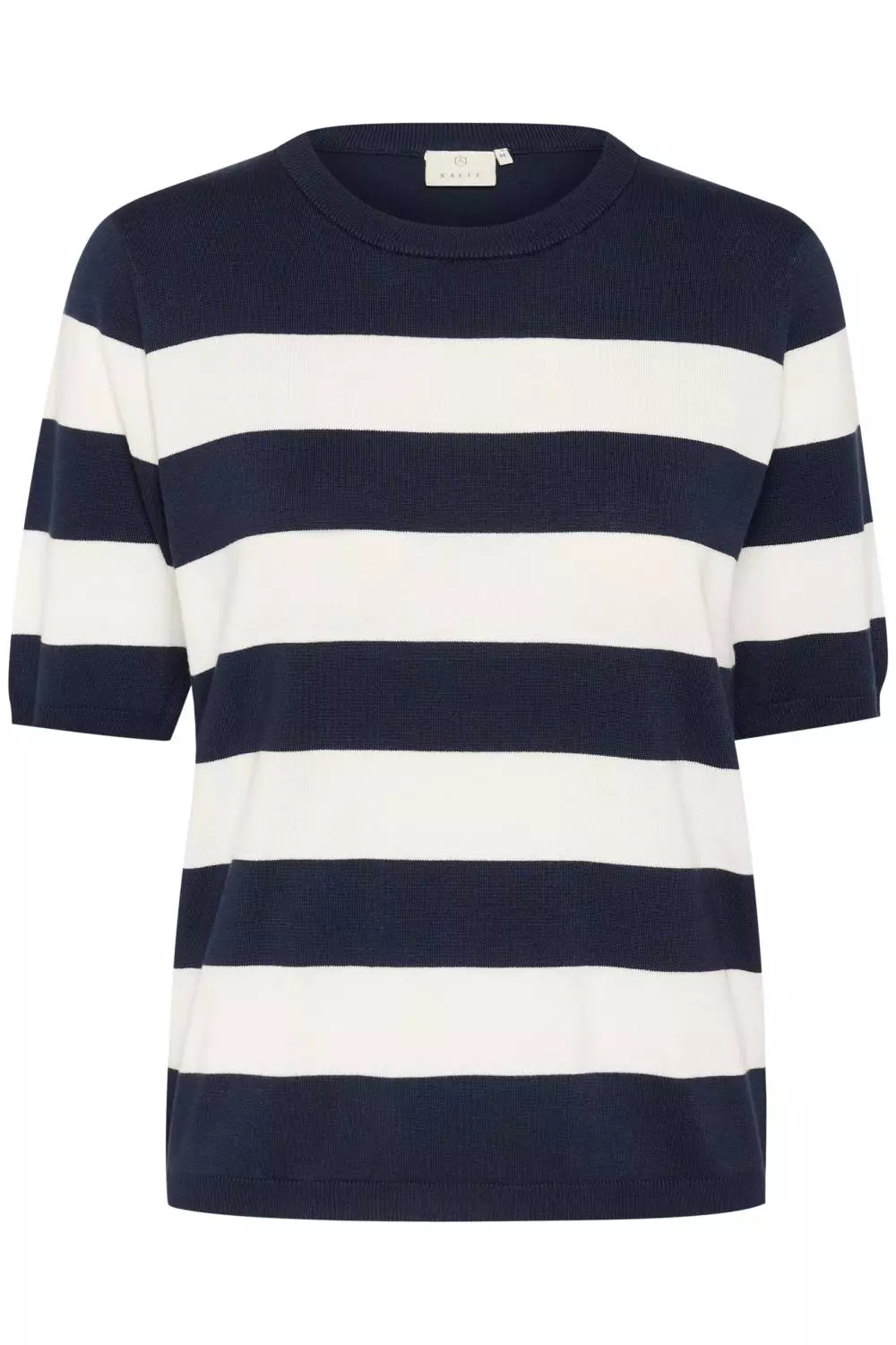 Kaffe Kalizza striped knit, marineblå/hvit stripet