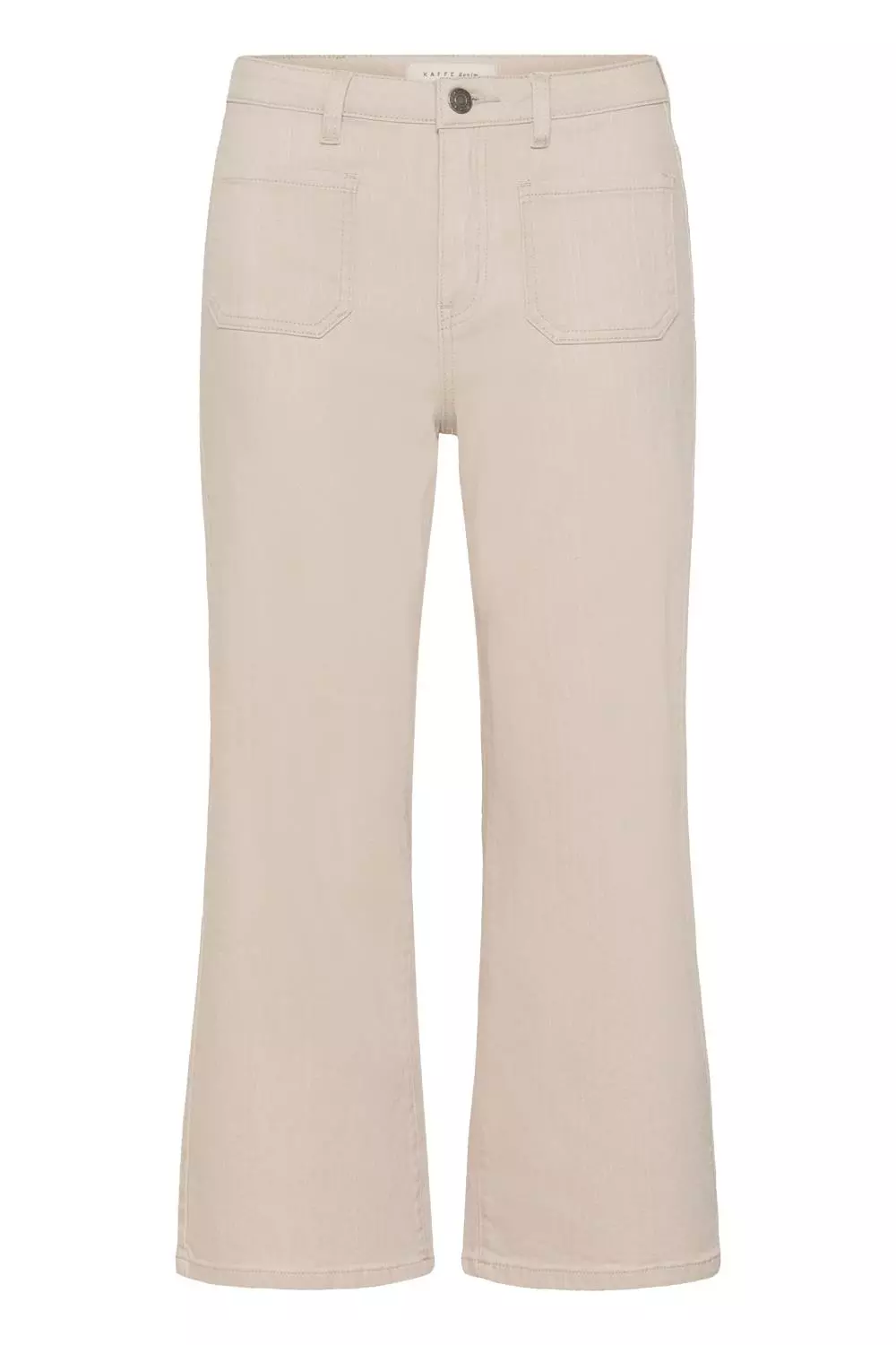 Kaffe Kabrook Cropped HW jeans, beige