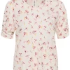 Part Two Brizette T-shirt, hvit med rosa blomster