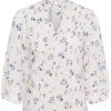 Part Two Brith Blouse, offwhite med blå blomster