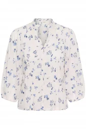 Part Two Brith Blouse, offwhite med blå blomster
