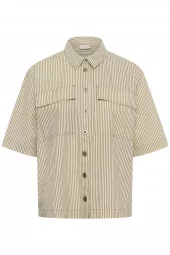 Kaffe Naya Striped Shirt, brun stripete
