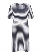 JDY Isa s/s Dress, marine/hvit stripet