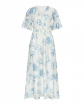 MSCH Evangelia 2/4 Dress, blå mønstret