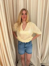 Continue Emma s/s Top, gul