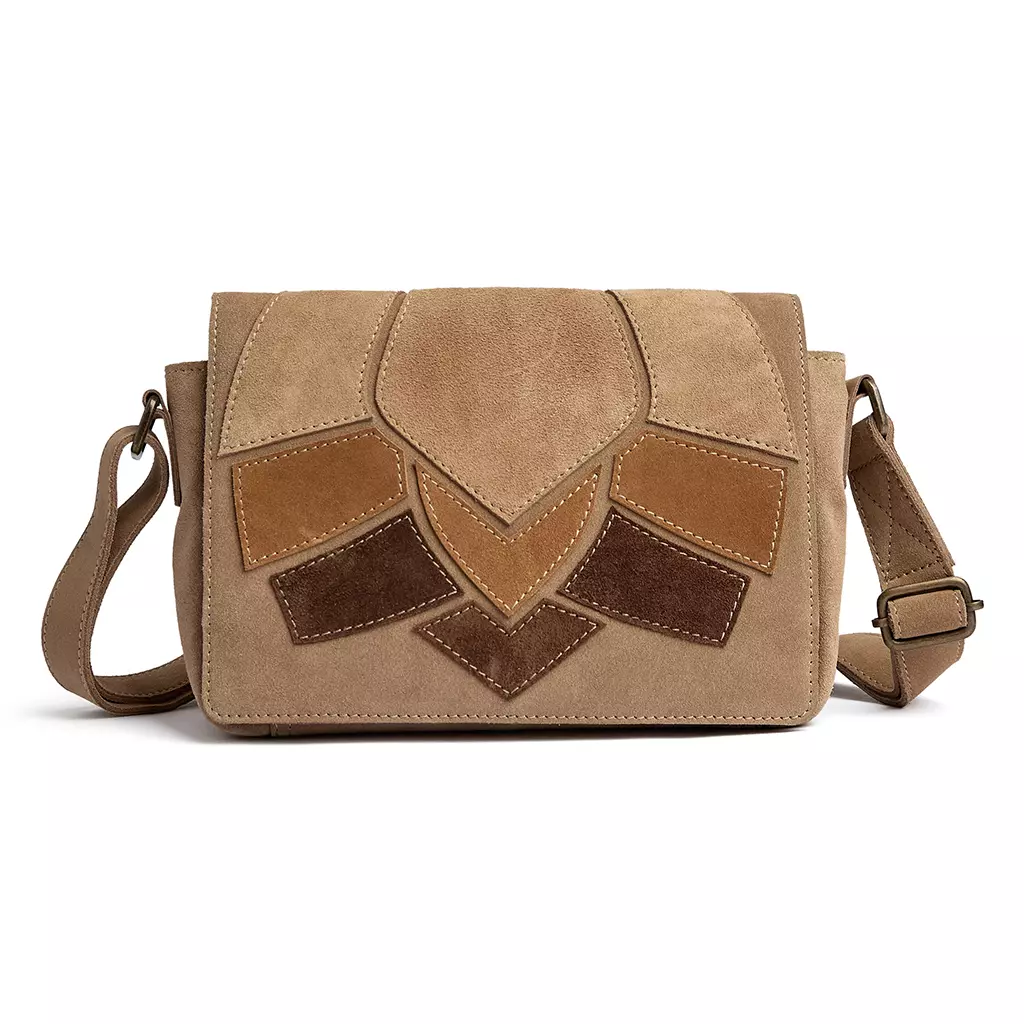 Depeche Berling Clutch, beige, semsket