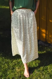 Raus Astrid HW Skirt, grønn blomstret