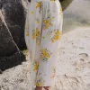 Raus Irene HW Skirt, offwhite/gul blomstret