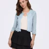 JDY Sun 3/4 cropped cardigan knt, blå