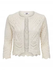 JDY Sun 3/4 cropped cardigan knt, offwhite