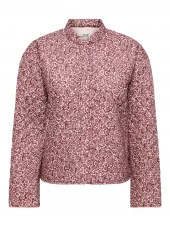 JDY Fia L/S quilt shacket, brun/rosa
