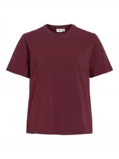 Vila Vinora s/s t-shirt, burgunder