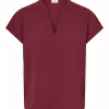 JDY Lion LIfe s/s Top, burgunder