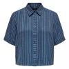 JDY Power s/s Short Shirt, blå