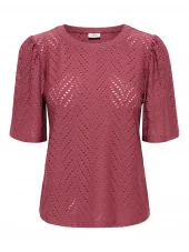 JDY Carla Cathinka s/s Top, burgunder