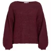 Vila Marley l/s Knit Pullover, burgunder