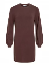 Vila Viril l/s Vloume Sleeve Knit Dress, brun